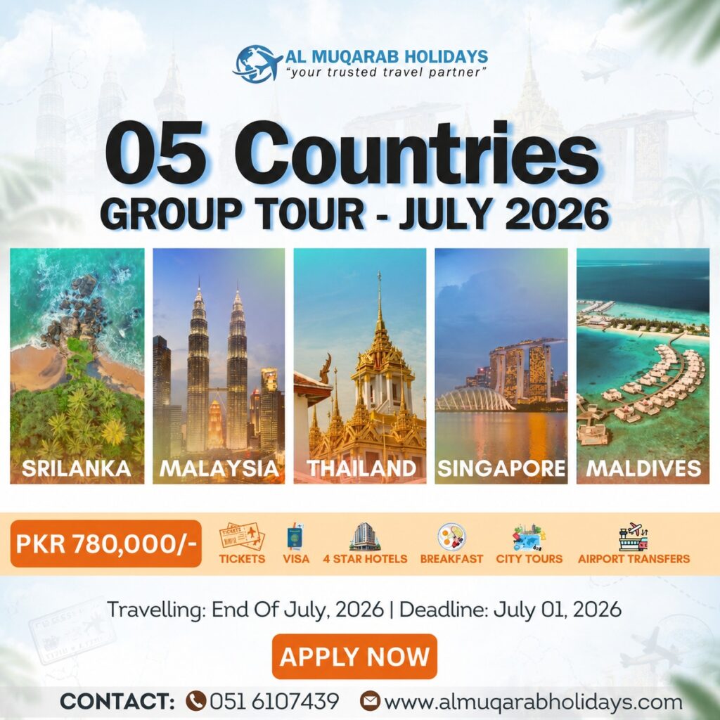 Sri Lanka, Thailand, Malaysia, Singapore & Maldives Tour Package from Pakistan | Grand Asia Luxury Group Tour 2026