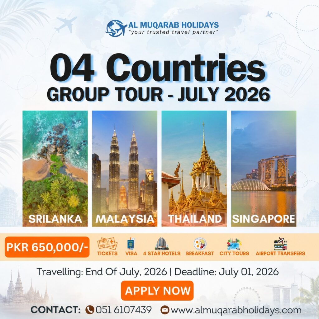 Sri Lanka, Thailand, Malaysia & Singapore Tour Package from Pakistan | Grand Asia Group Tour 2026