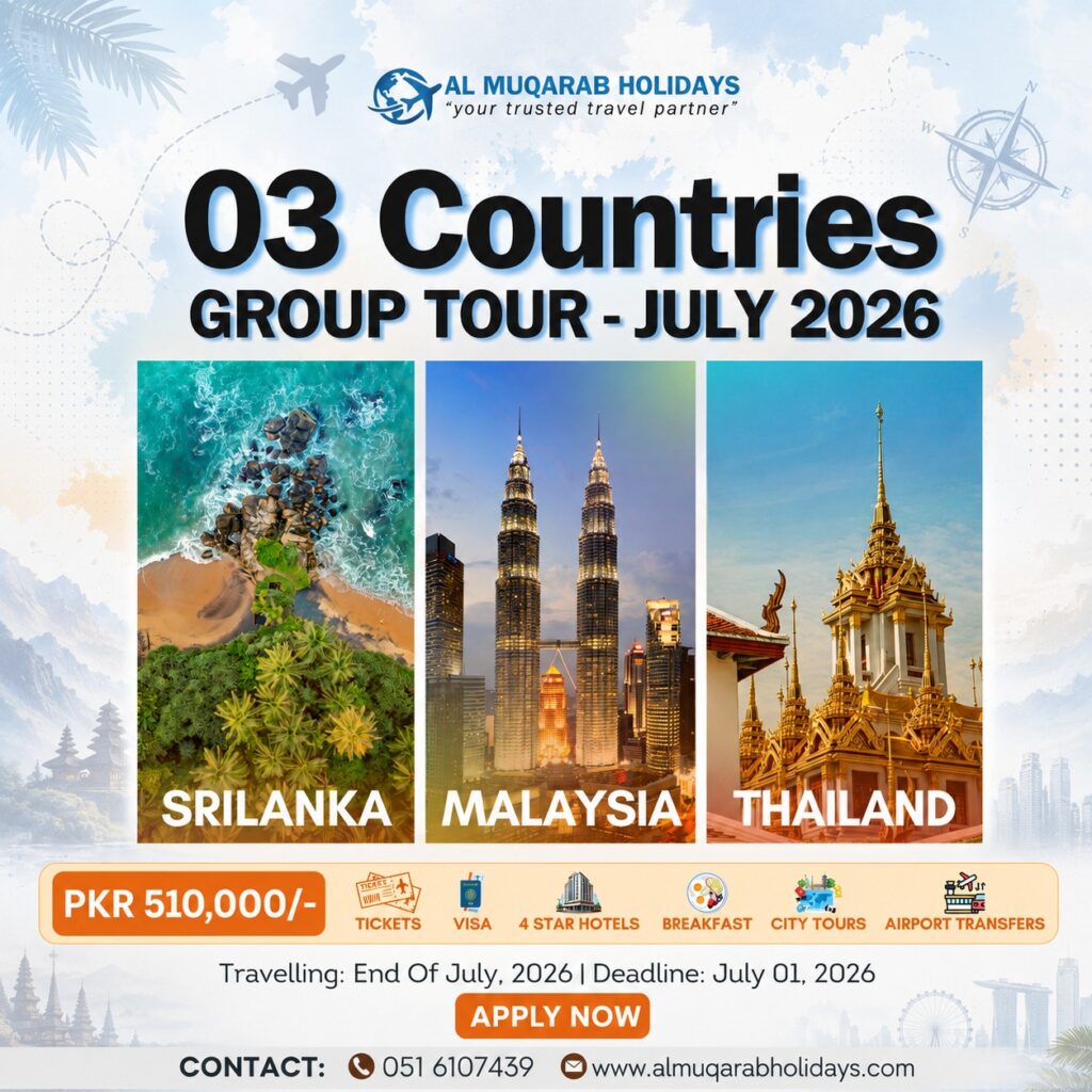 Sri Lanka, Thailand & Malaysia Tour Package from Pakistan | Colombo, Bangkok & Kuala Lumpur | Group Tour 2026