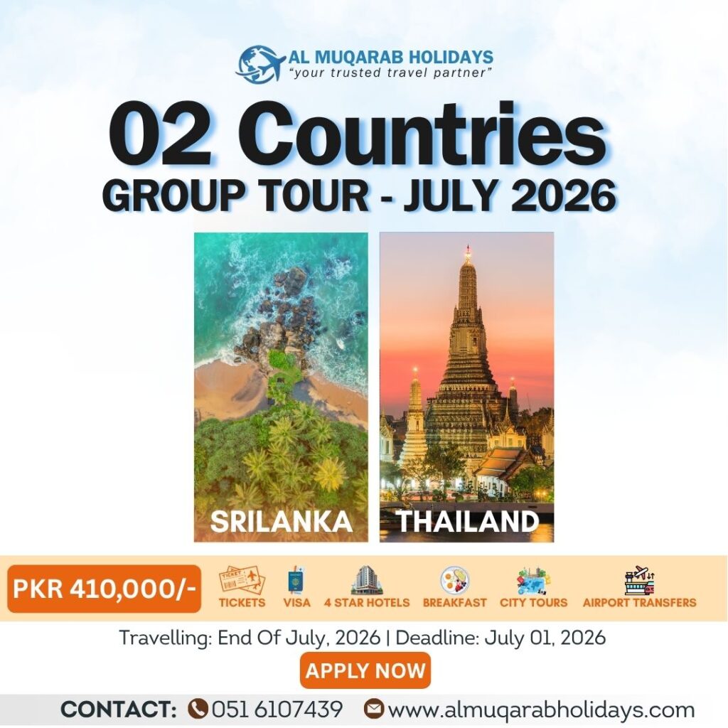 Sri Lanka and Thailand Combo Tour Package from Pakistan Explore Colombo, Kandy, Bangkok & Pattaya