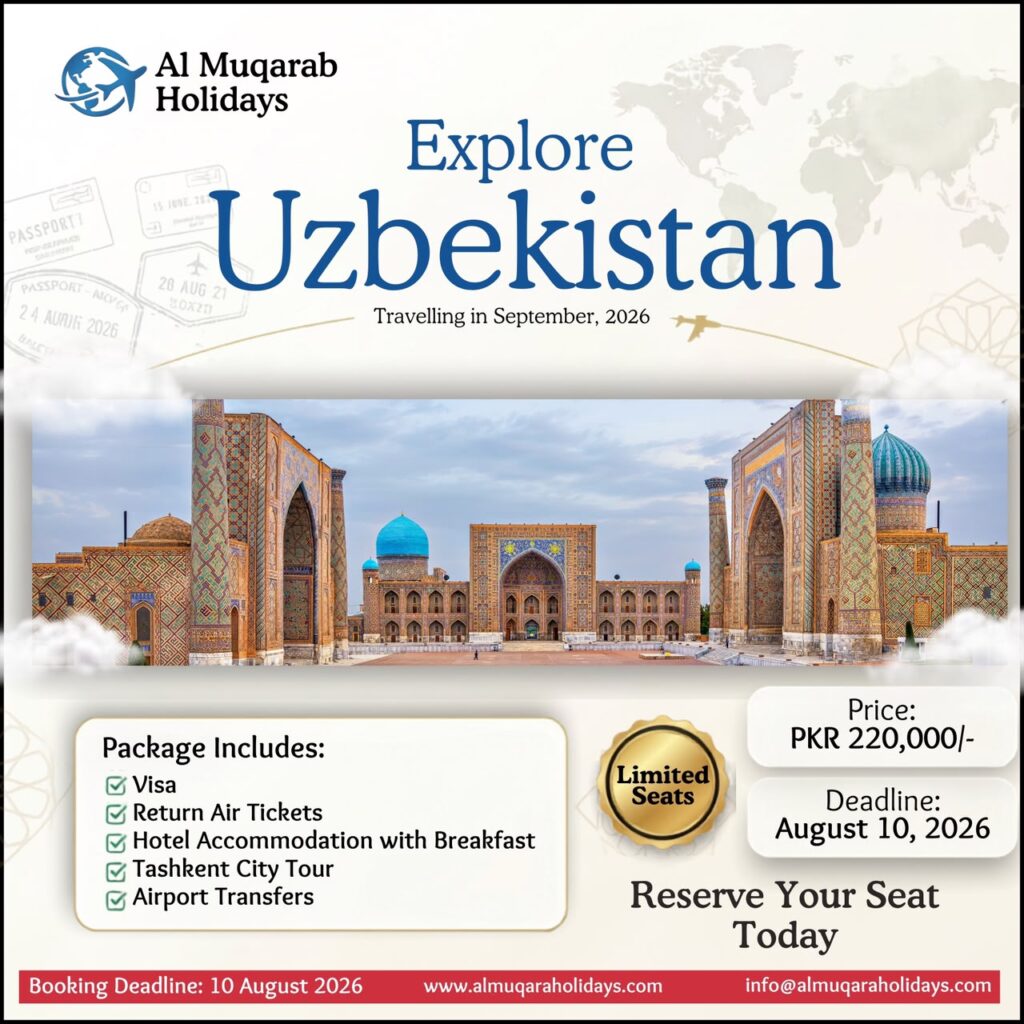 Uzbekistan Tour Package from Pakistan | Explore Tashkent, Samarkand and Bukhara