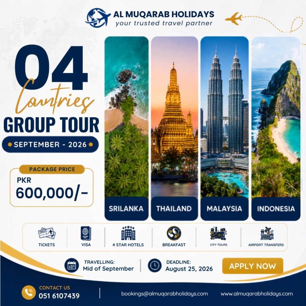 Sri Lanka, Thailand, Malaysia & Indonesia Tour Package from Pakistan | Grand Asia Group Tour 2026