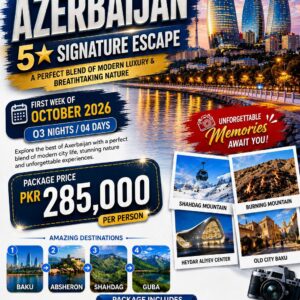 Azerbaijan 5-Star Elite Group Tour October 2026 | Baku, Shahdag & Guba