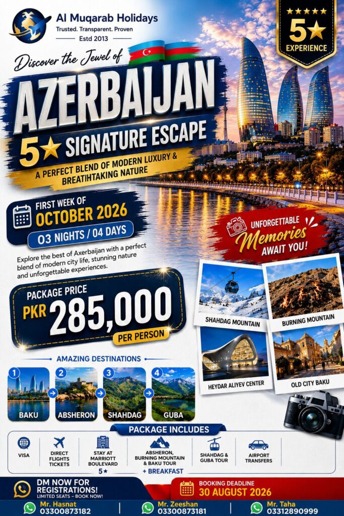Azerbaijan 5-Star Elite Group Tour October 2026 | Baku, Shahdag & Guba